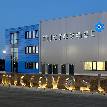 Werbekonzept für Microvast-Firmenneubau