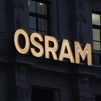 Nostalgische Lichtwerbung für Osram